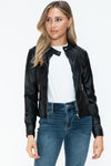 Hazel Blues® |  Snobbish PU Leather Zip Up Jacket with Pockets