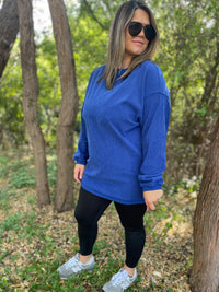 Hazel Blues® |  Staple Ribbed Pullover in Ten Colors