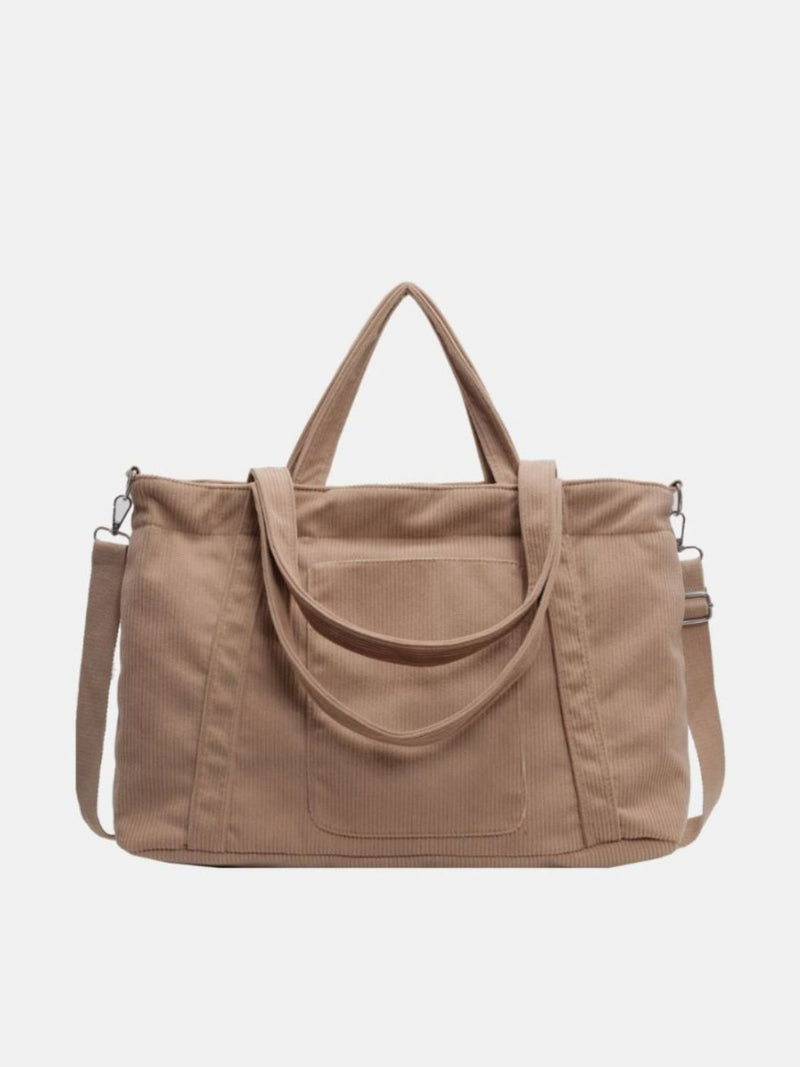 Hazel Blues® |  Corduroy Solid Large Tote Bag