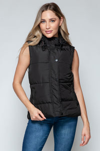 Hazel Blues® |  Snobbish Snap and Zip Closure Hooded Vest