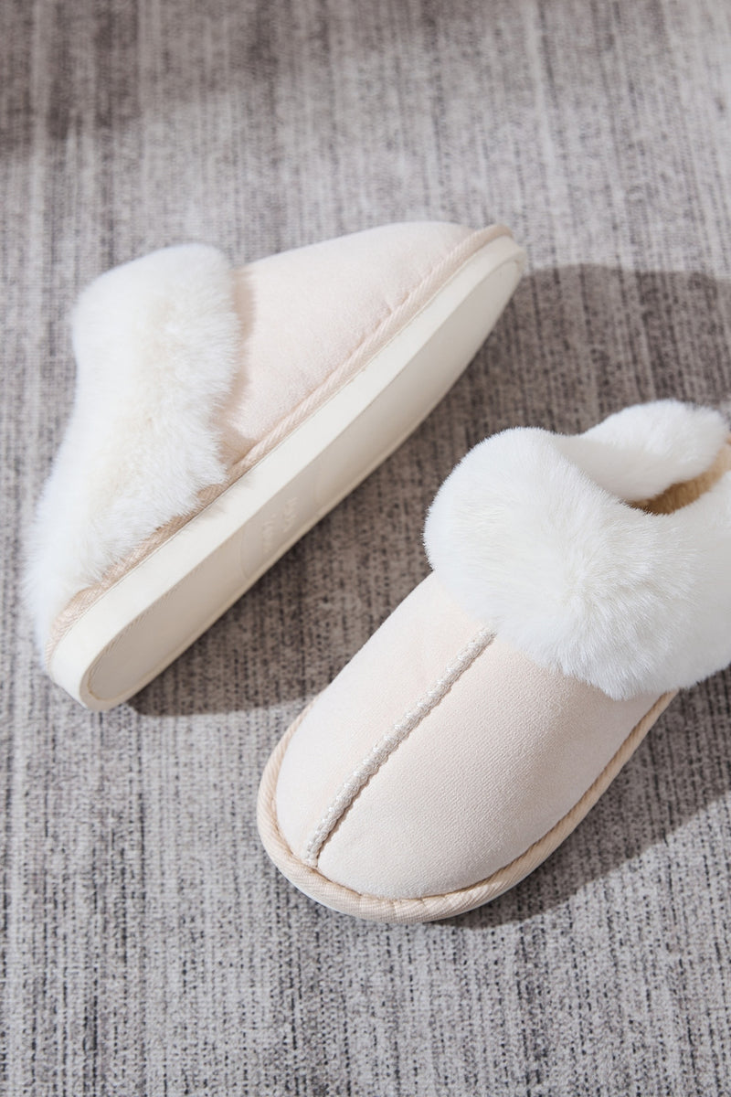 Hazel Blues® |  Faux Fur Round Toe Slippers