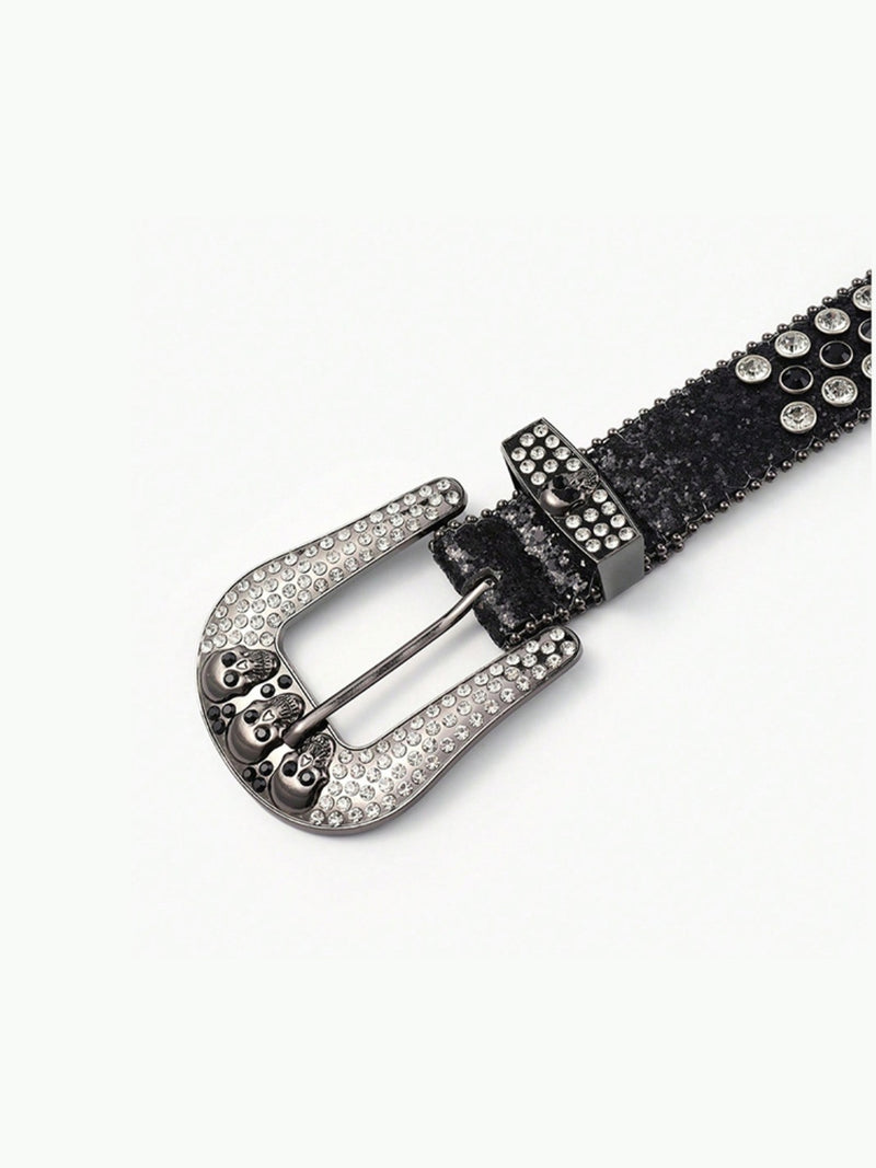 Hazel Blues® |  PU Leather Skull Belt