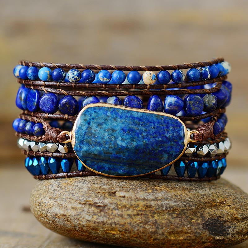 Hazel Blues® |  Alloy Bead Braided Bracelet