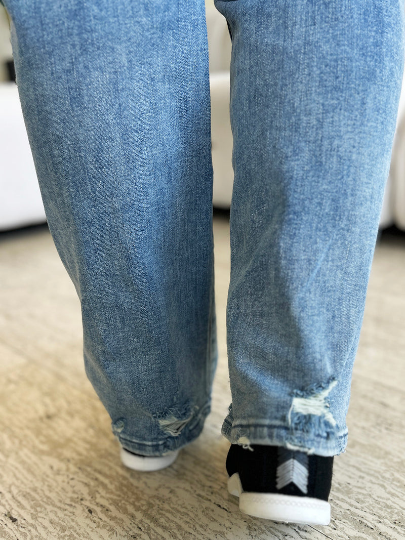 Hazel Blues® |  Judy Blue High Waist Distressed Straight Jeans