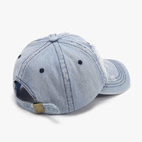 Hazel Blues® |  Distressed Cotton Baseball Cap