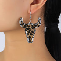 Hazel Blues® |  Alloy Animal Print Cow Head Earrings