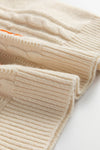 Hazel Blues® |  Embroidered Cable-Knit Round Neck Sweater Vest