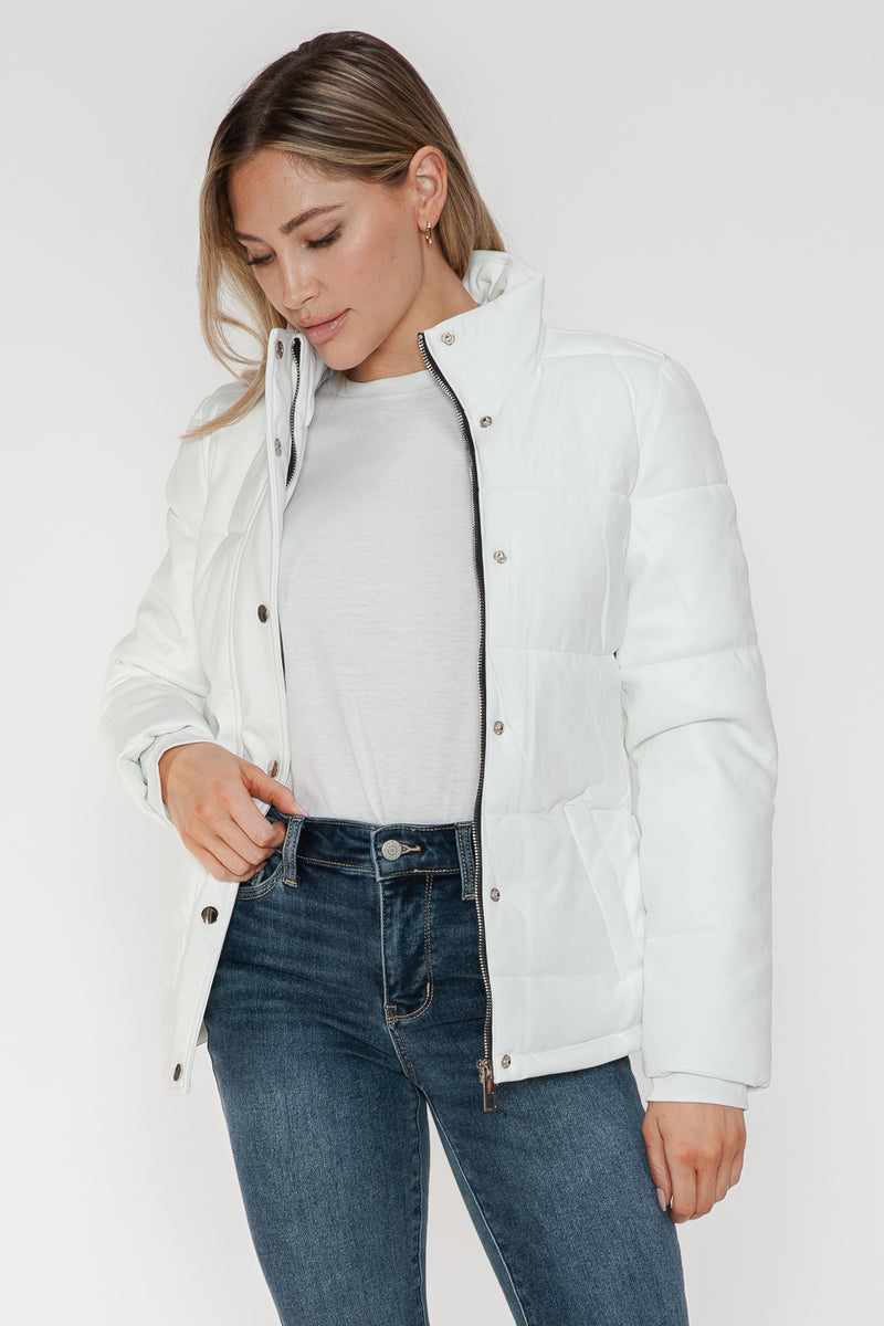 Hazel Blues® |  YMI Pocketed Zip Up Turtleneck Puffer Jacket