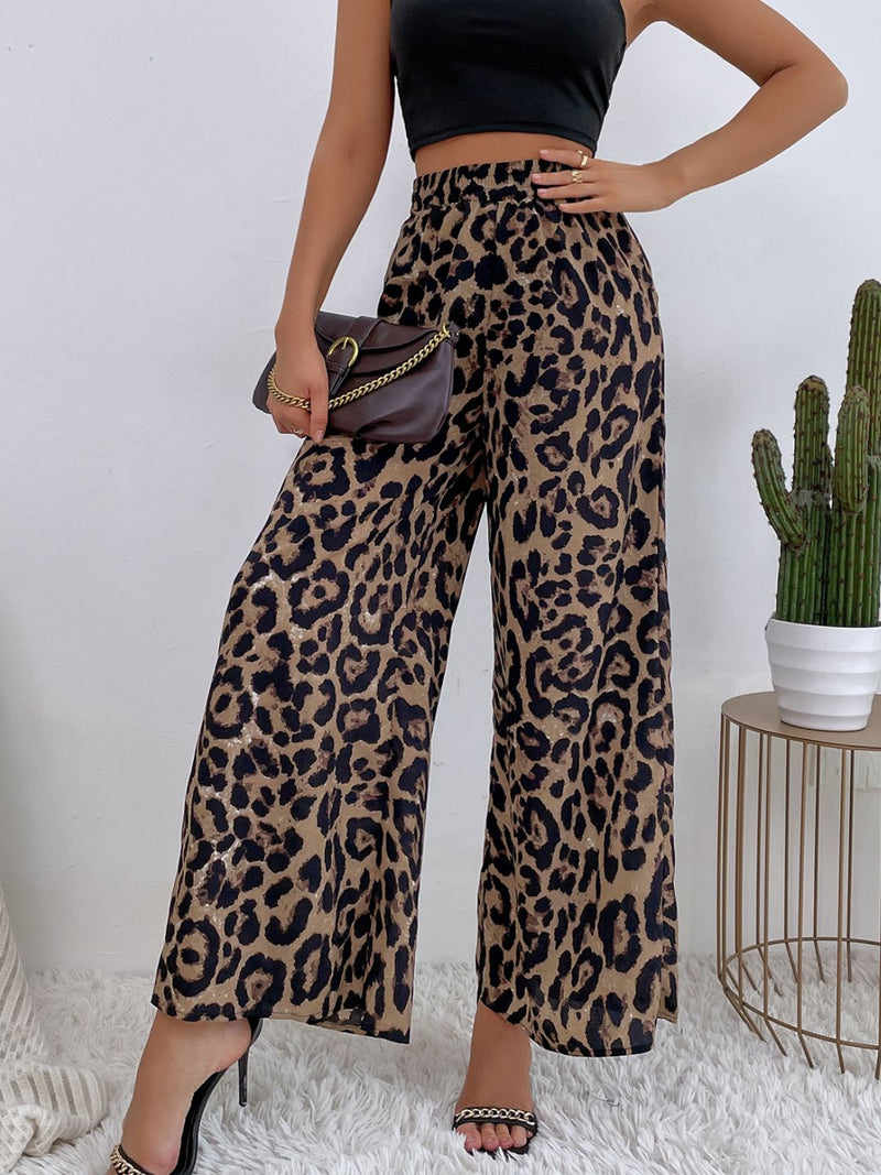 Hazel Blues® |  Printed Elastic Waist Wide Leg Pants