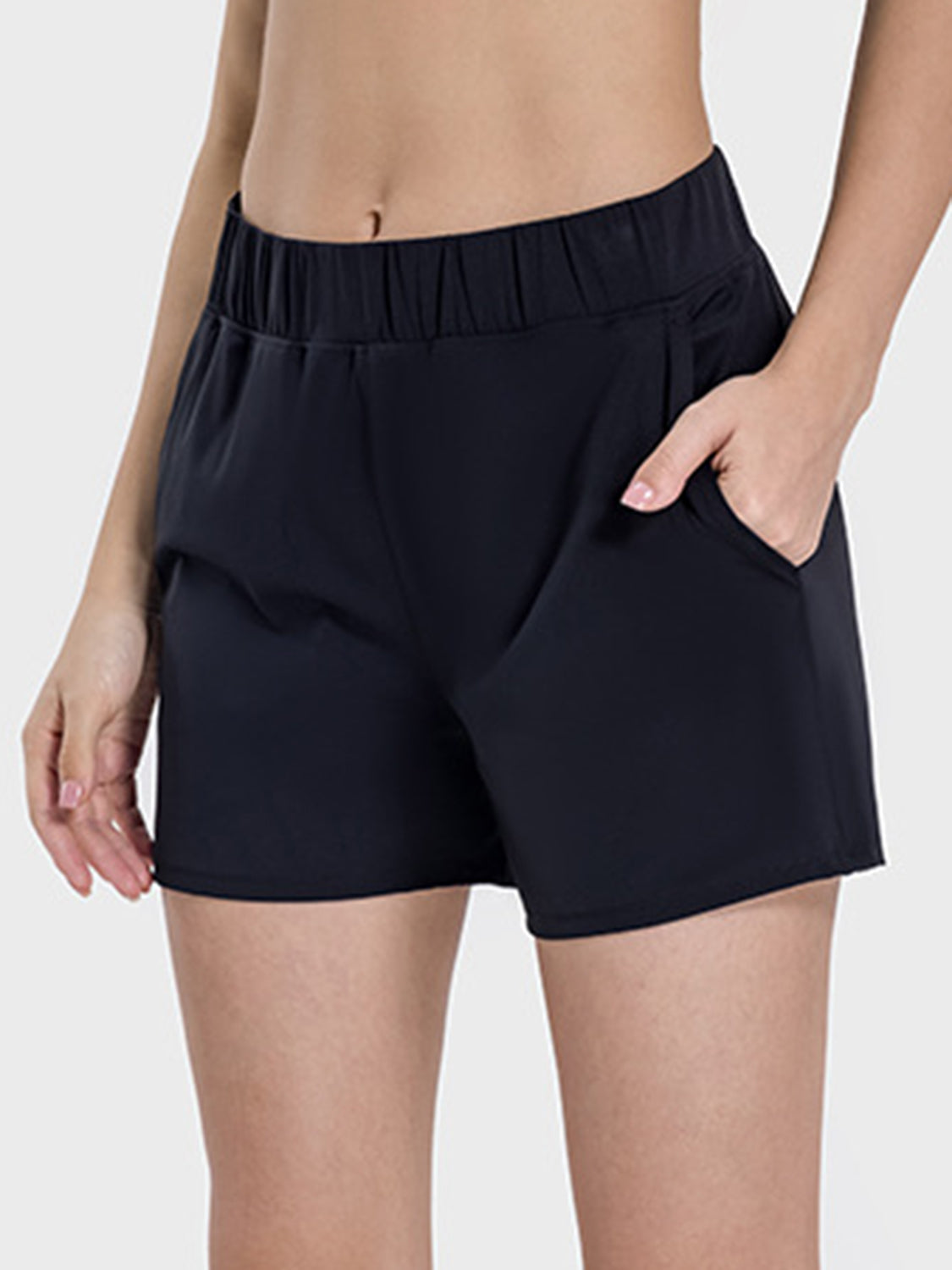 Hazel Blues® |  Elastic Waist Active Shorts