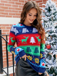 Hazel Blues® |  Christmas Round Neck Sweater