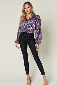 Hazel Blues® |  Double Take Printed Balloon Sleeve Shirt