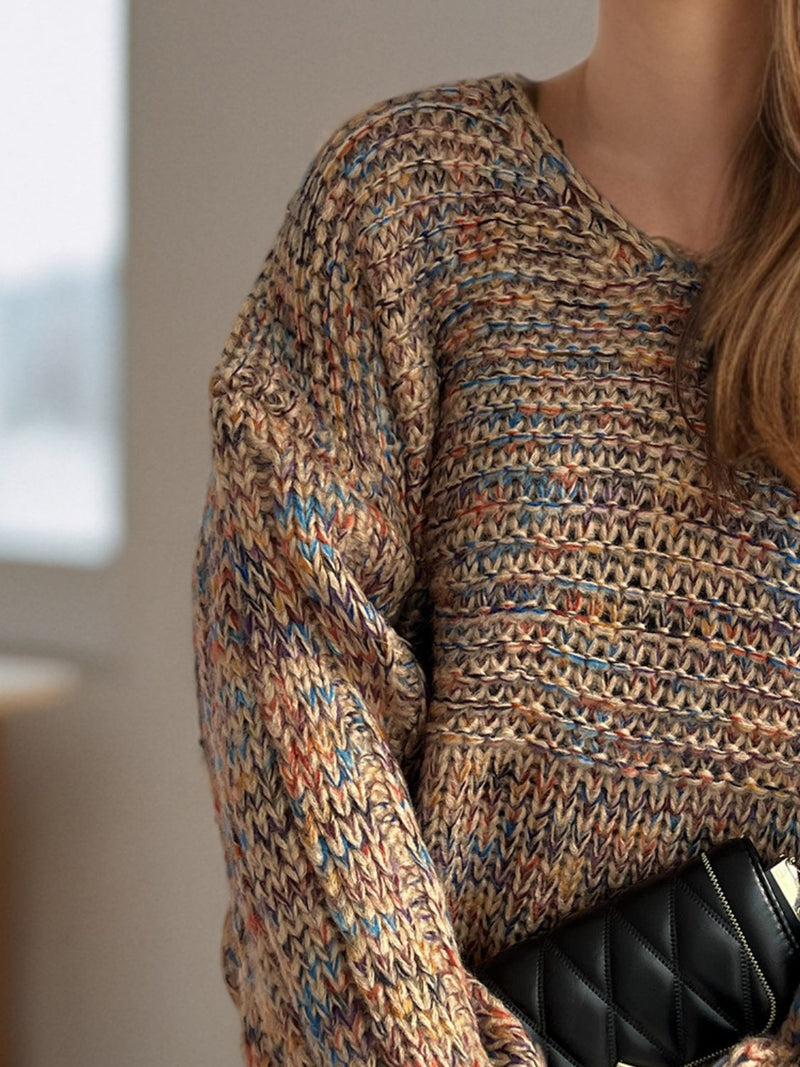 Hazel Blues® |  Dropped Shoulder Long Sleeve Sweater