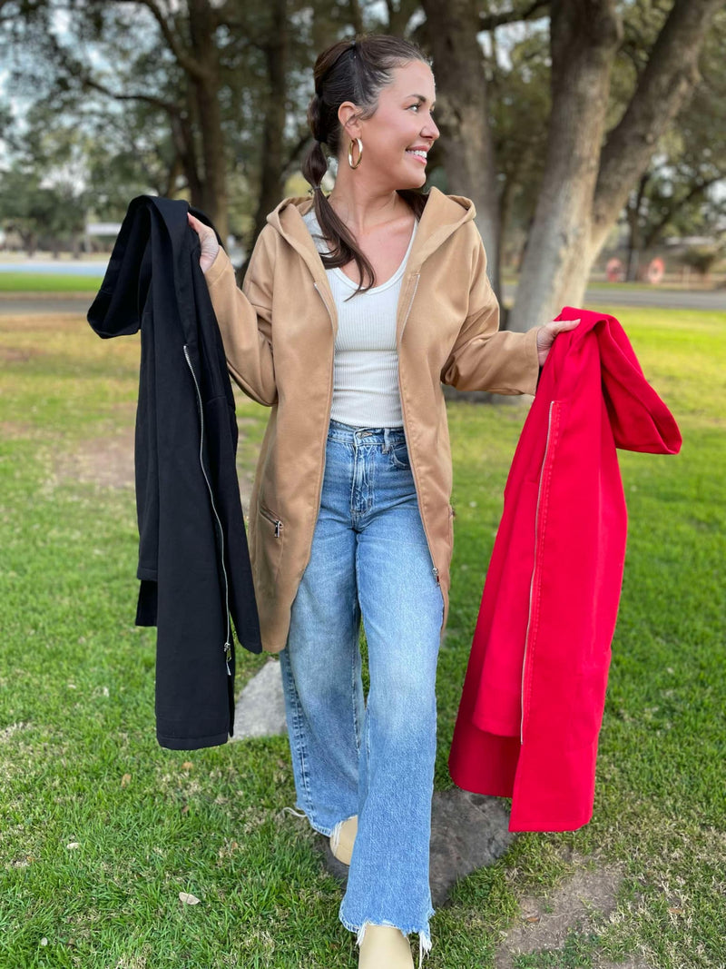 PREORDER: Time Slips Away Hooded Jacket in Three Colors