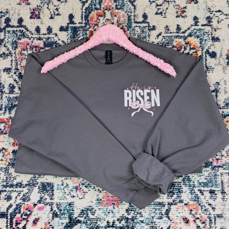 Hazel Blues® |  He is Risen Embroidered Sweatshirt