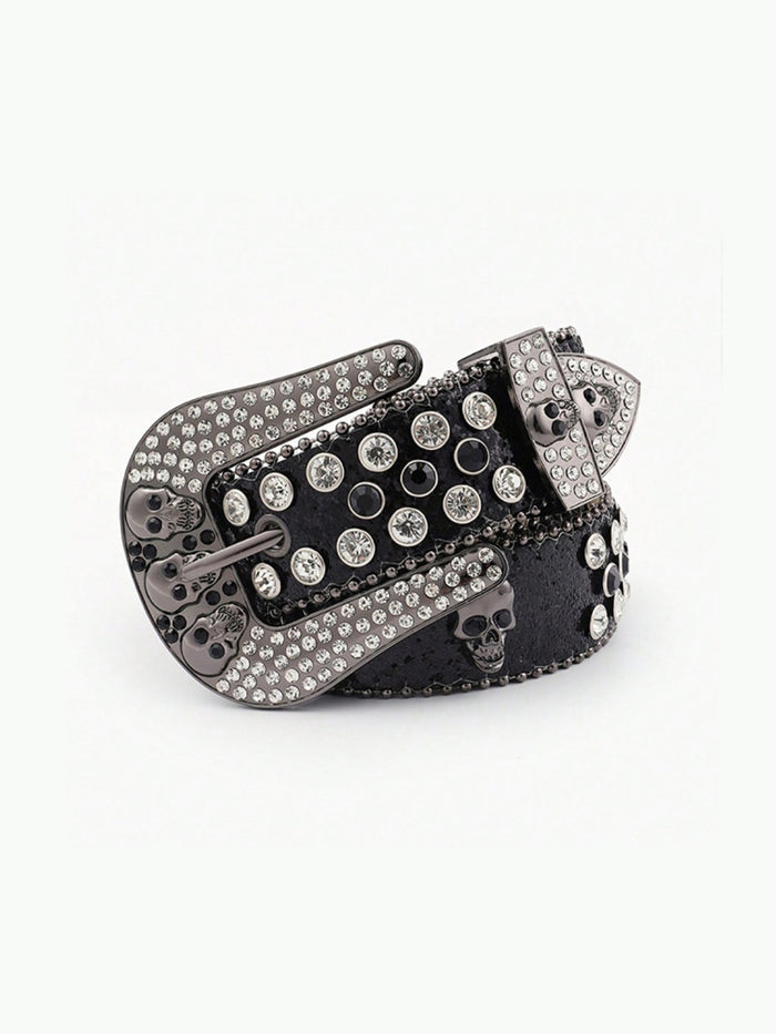 Hazel Blues® |  PU Leather Skull Belt