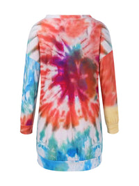 Hazel Blues® |  Tie-Dye Round Neck Long Sleeve Dress