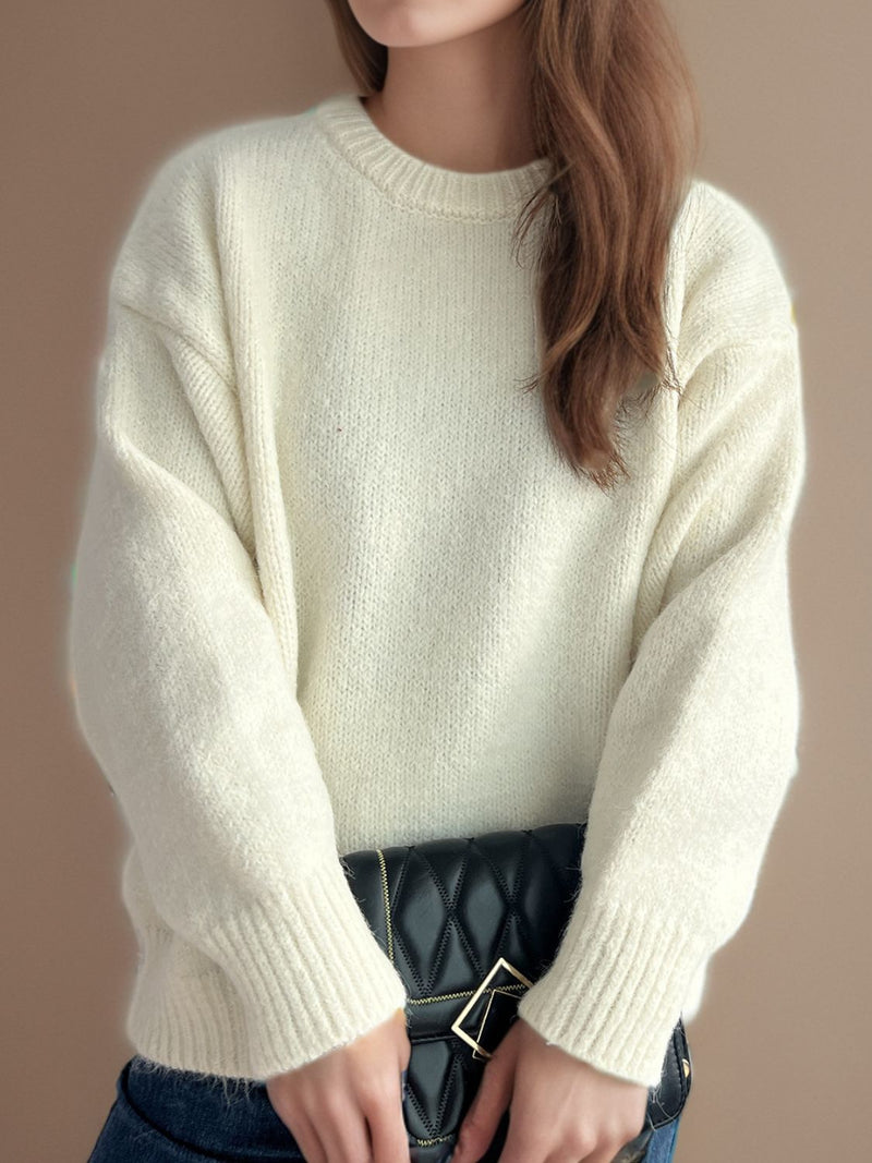 Hazel Blues® |  Round Neck Long Sleeve Sweater