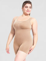 Hazel Blues® |  Scoop Neck Wide Strap Shaping Romper