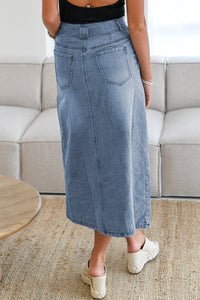 Hazel Blues® |  Tied Slit Denim Skirt