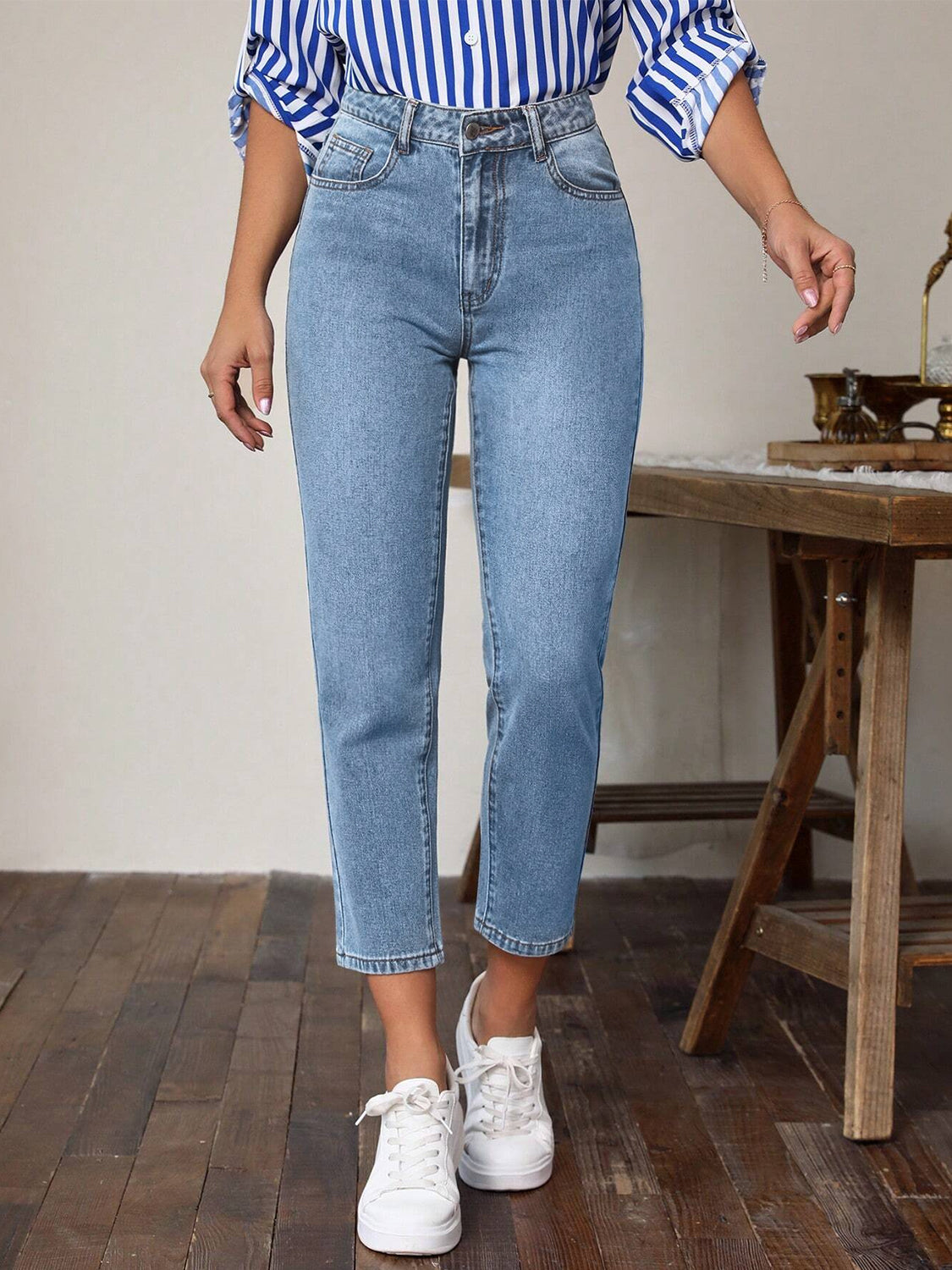 Hazel Blues® |  High Waist Jeans with Pockets