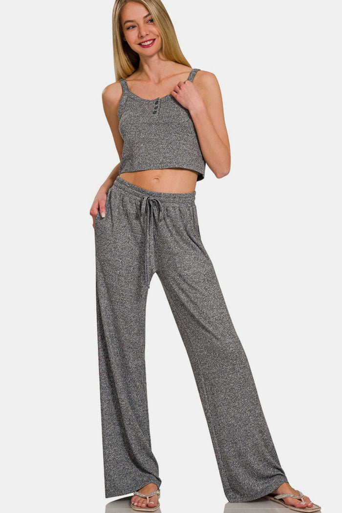 Hazel Blues® |  Zenana Drawstring Wide Leg Pants with Side Pockets