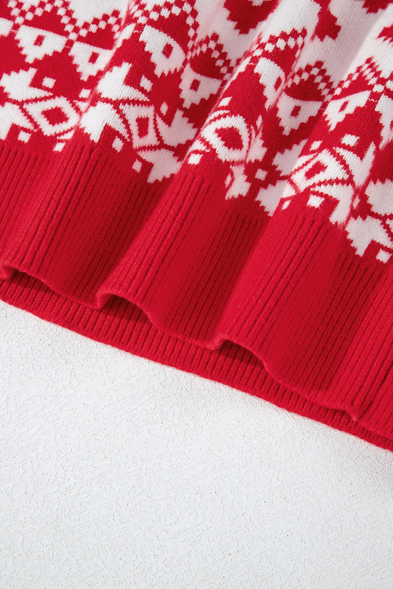 Hazel Blues® |  Christmas Element Turtleneck Long Sleeve Sweater