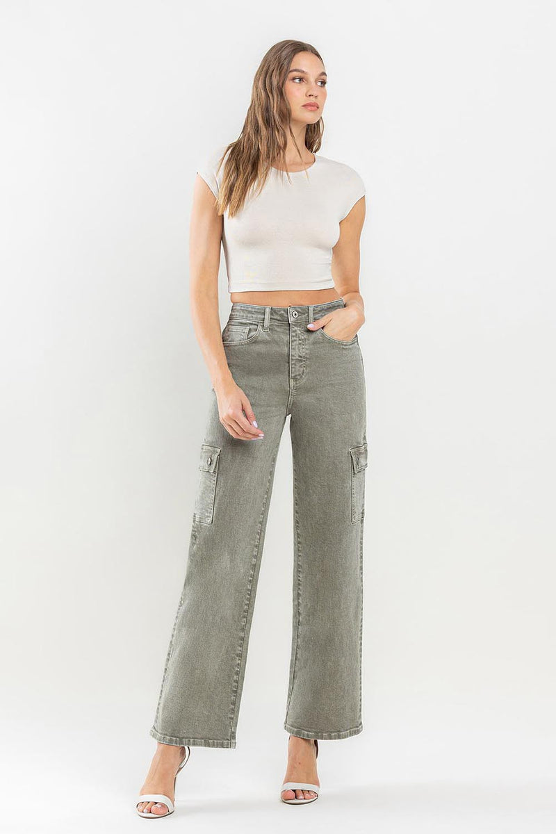 Hazel Blues® |  Vervet by Flying Monkey 90's Super High Rise Cargo Jeans