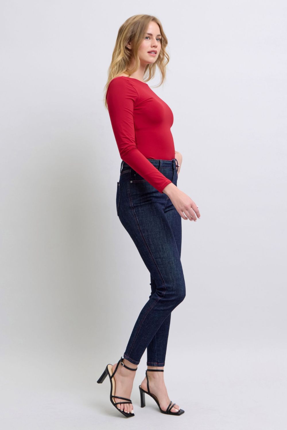 Hazel Blues® |  Judy Blue Heart Shaped Back Pockets Skinny Jeans