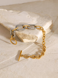 Hazel Blues® |  18K Gold-Plated Stainless Steel Chain Bracelet