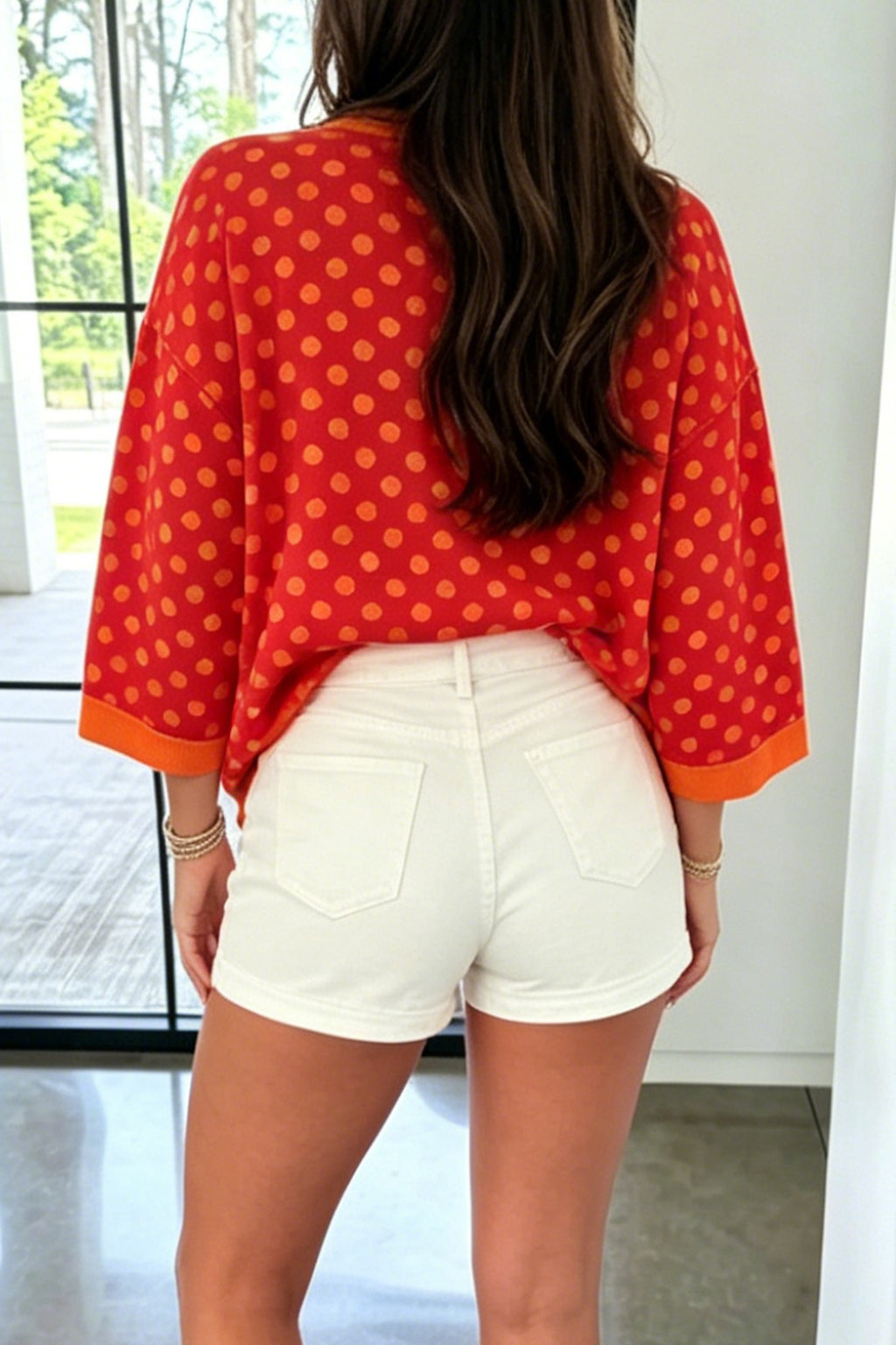 Delilah Lane Red Polka Dot Top
