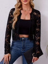 Hazel Blues® |  Lace Open Front Long Sleeve Jacket