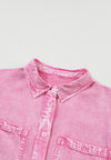 Hazel Blues® |  Collared Neck Button Down Mini Denim Dress
