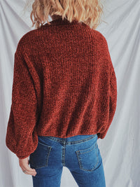 Hazel Blues® |  Round Neck Dropped Shoulder Long Sleeve Sweater