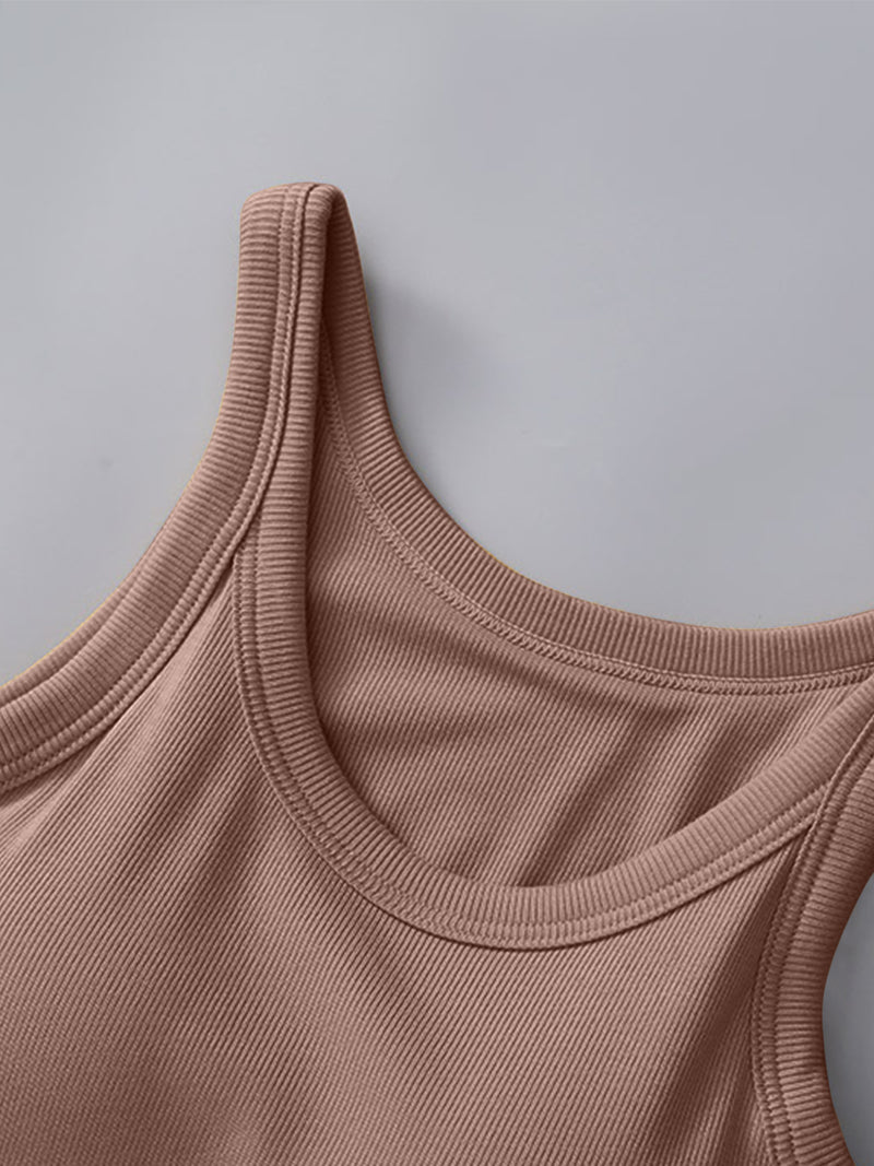 Hazel Blues® |  Round Neck Tank with Bra