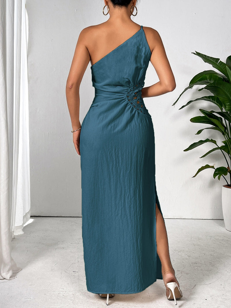Hazel Blues® |  Slit One Shoulder Sleeveless Maxi Dress