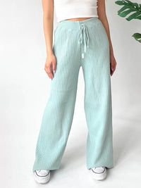 Hazel Blues® |  Ribbed Wide Leg Sweater Pants