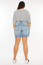 Hazel Blues® |  Kancan Raw Hem High Waist Denim Shorts