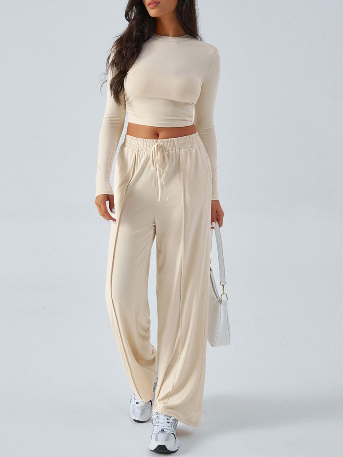 Hazel Blues® |  Devine Round Neck Long Sleeve Top and Pants Set