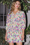 Hazel Blues® |  ODDI Floral Ruched Mini Dress