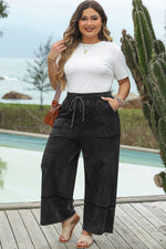Hazel Blues® | Drawstring Wide Leg Pants