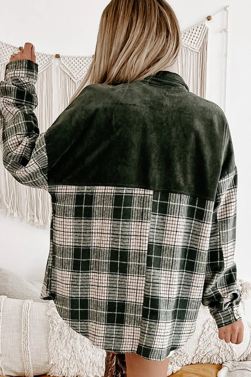 Hazel Blues® |  Plaid Button Up Long Sleeve Jacket