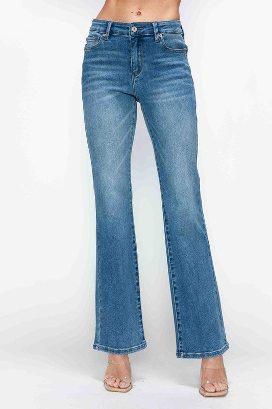 Hazel Blues® |  bytos Cat's Whiskers Mid Rise Bootcut Jeans