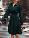 Hazel Blues® |  Smocked Johnny Collar Long Sleeve Dress