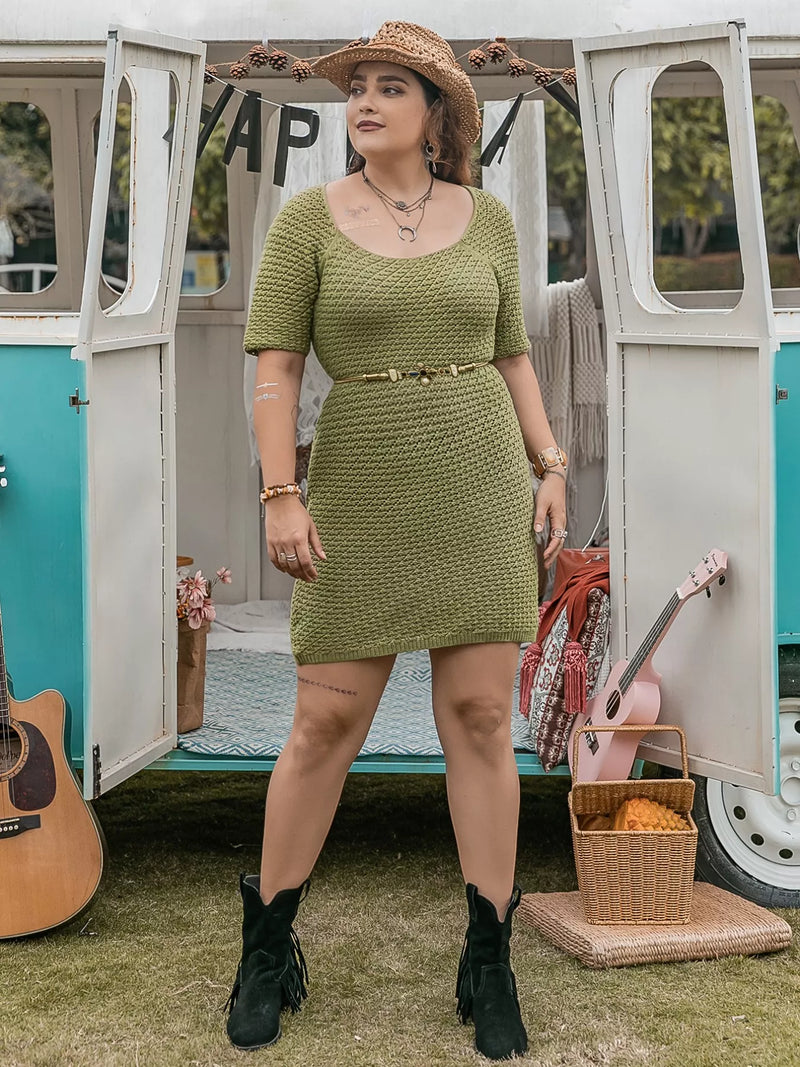 textured knit mini dress Hazel Blues