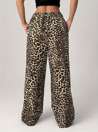 Hazel Blues® |  Leopard Wide Leg Pants with Pockets