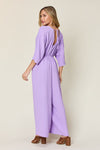 Hazel Blues® | Double Take Half Sleeve Wide Leg Jumpsuit