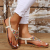 Hazel Blues® |  Beaded PU Leather Open Toe Sandals