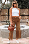 Hazel Blues® |  Breen Cropped High Rise Wide Leg Jeans