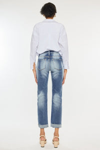 Hazel Blues® |  Kancan High Rise Cuffed Straight Jeans